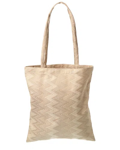 Missoni Home Borsa Salone Mobile Tote In Sand