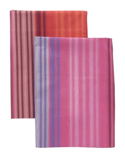 Missoni Home Brian Federa Usa Pillow Case Pair In Pink