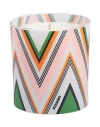 MISSONI MISSONI HOME CANDLE LIGHT PINK SIZE - GLASS, NATURAL WAX