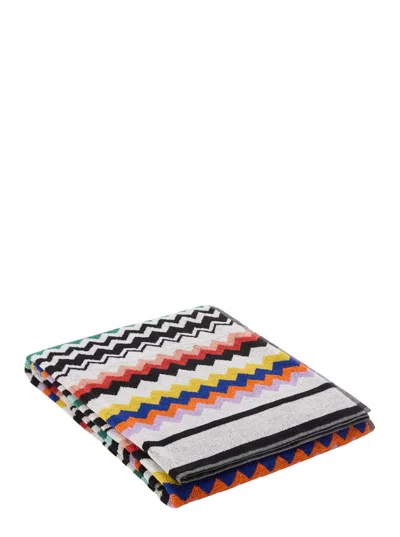 Missoni Home Chevron-jacquard Cotton Beach Towel In Multi