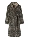 Missoni Home Chevron-patterned Hooded Bathrobe In Multi