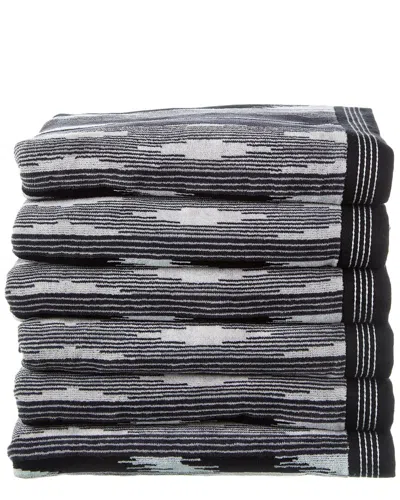 Missoni Home Clint Bath Towel, Set Of 6 In Black