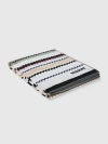 Missoni Home Curt 100x180 Cm Beach Towel In Zigzag Cotton Terry Cloth In Black