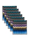 Missoni Home Giacomo Towel Collection In Turchese Multicolor