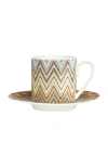 Missoni Home Jarris Set Of 6 Coffee Cups & Saucers In White