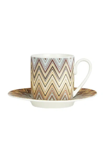 MISSONI MISSONI HOME JARRIS SET OF 2 COFFEE CUPS & SAUCERS