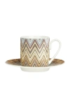 Missoni Home Jarris Set Of 6 Coffee Cups & Saucers In White