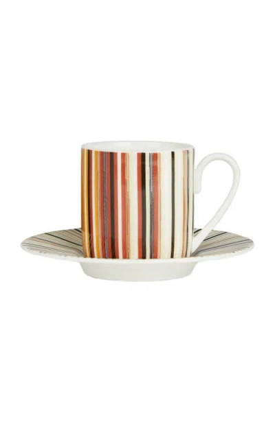 Missoni Home Jenkins Set Of 2 Coffee Cups & Saucers In Multi