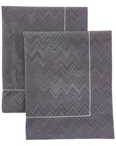 Missoni Home Jo Federa Pillow Case Pair In Gray