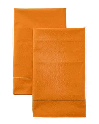 Missoni Home Jo Federa Pillow Case Pair In Orange