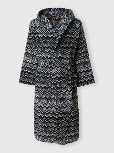 MISSONI MISSONI HOME KEITH CHEVRON COTTON TERRY BATHROBE