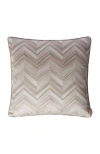 Missoni Home Layers 40x40 Cm Cotton Sateen Chevron Cushion In Multi