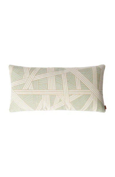 Missoni Home Nastri 30x60 Cm Cushion With Stitching In Green