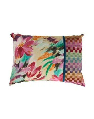 Missoni Home Pillow Or Pillow Case Pastel Yellow Size - Linen, Viscose, Polyester