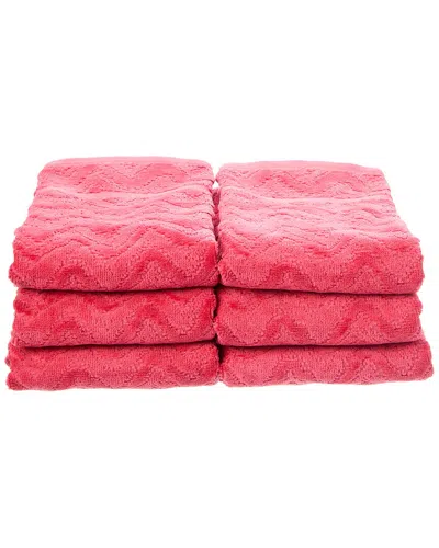 Missoni Home Rex 6pc Unita Hand Towel Set In Pink