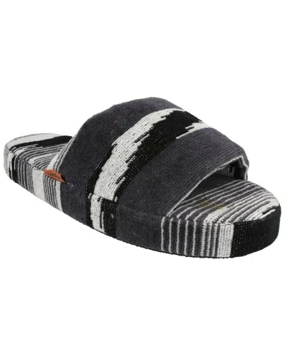 Missoni Home Striped Bath Slippers In Black