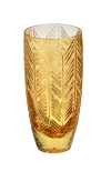Missoni Home Tableware Champagne Glasses Zig Zag Set Of 6  Amber 11 Oz, Diam. 2.5", H 5.5" In Orange