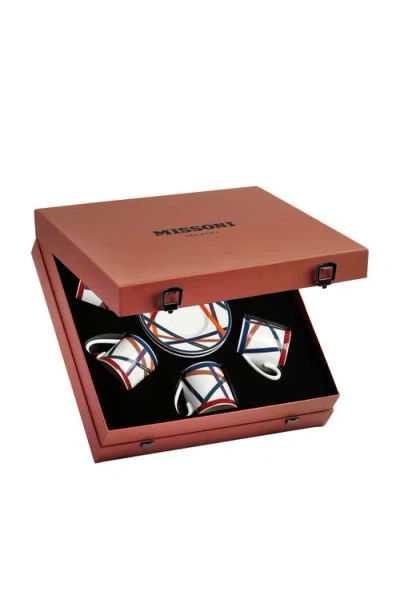 Missoni Home Tableware Coffee Cup & Saucer Nastri Set Of 6