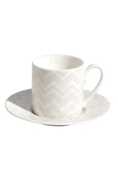 Missoni Home Tableware Coffee Cup & Saucer Zig Zag Set Of 2