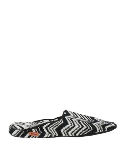 Missoni Home Woman House Slipper Black Size 14-15 Textile Fibers