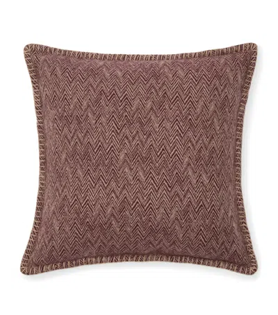 Missoni Home Wool-cashmere Camelia Cushion In Brown
