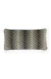 Missoni Home Ziggy 30x60 Cm Viscose Blend Zigzag Cushion In Black