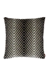 Missoni Home Ziggy 40x40 Cm Viscose Blend Zigzag Cushion In Black
