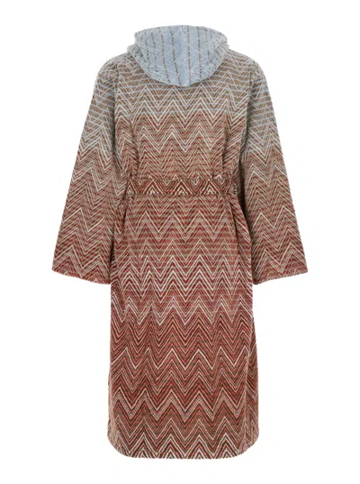 Missoni Home Zigzag Cotton Hooded Bathrobe In Multi