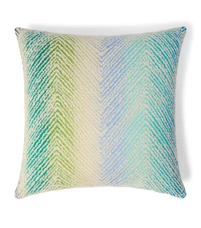 Missoni Home Zigzag Cushion In Turquoise