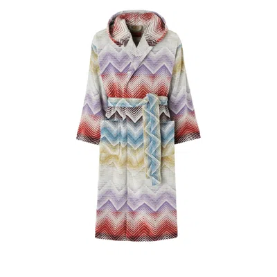 Missoni Home Zigzag Jacquard Cotton Robe In Multi