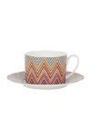 Missoni Home Zigzag Jarris Set Of 6 Tea Cups & Saucers In Multi
