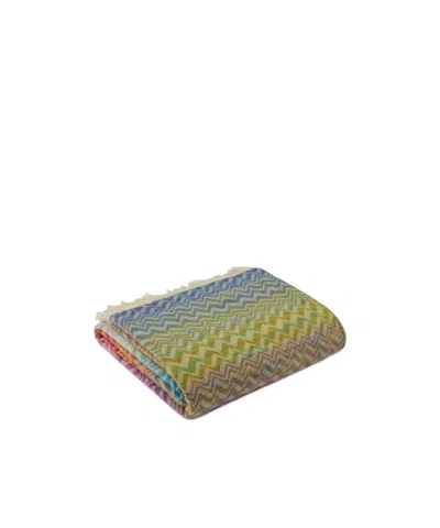 Missoni Home Zig-zag Striped Fringed Throw In Animal Print