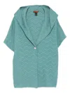 Missoni Hooded Cape In Green