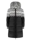 Missoni Hooded Padded Coat In Black