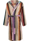 Missoni Villarica Zigzag Print Robe In Nude