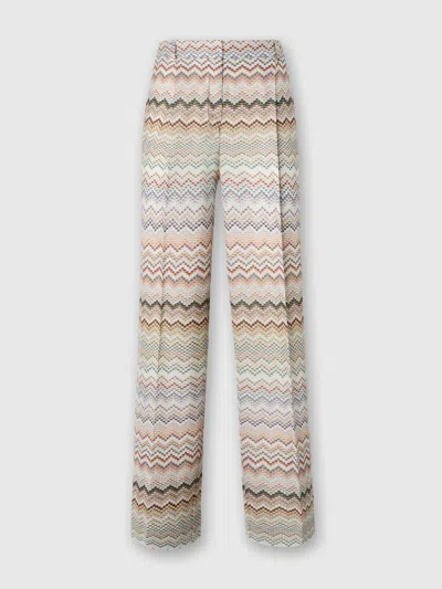 Missoni Hose Aus Dégradé Zick-zack-viskose In Mehrfarbig