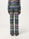 Missoni Straight Pants With Offset Zig Zag In Bunt