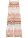 Missoni Multicolor Orange Casual Pants In Weiss