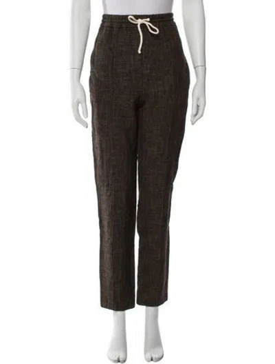 Pre-owned Missoni Houndstooth Print Straight Leg Pants In Black