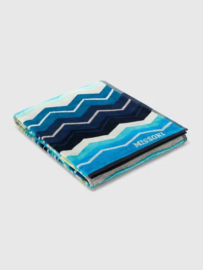Missoni Hugo Strandtuch 100x180 In Türkis Mehrfarbig