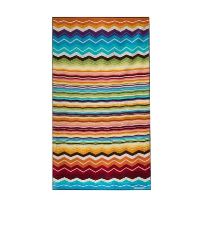 Missoni Hugo Zigzag Beach Towel In Multicolor