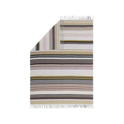 Missoni Humbert Zigzag-pattern Fringed Throw In Brown