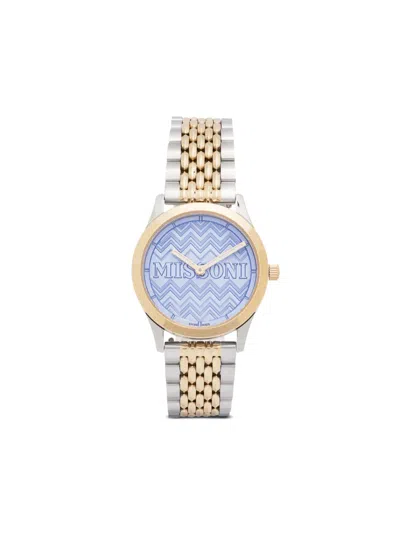 Missoni Iconic Quartz 34mm In Blue