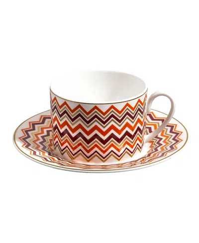 Missoni Iconic Tea Cup & Saucer, Set Of 6 In Multi