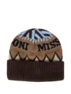 Missoni Intarsia-knit Beanie In Brown