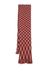 Missoni Intarsia-knit Wool Scarf In Red