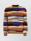 MISSONI INTRICATELY EMBROIDERED WOOL CREW-NECK
