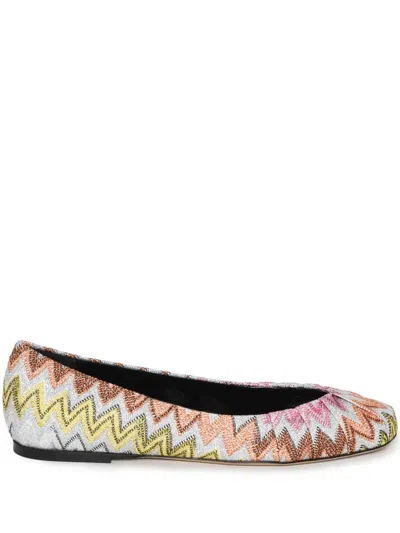 Missoni Iris Ballerina Shoes In Blue