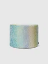 Missoni Island Cylinder Pouf In Turquoise  Multicoloured