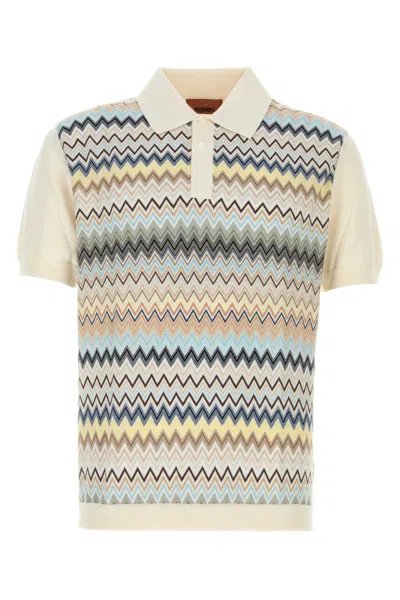 MISSONI IVORY COTTON POLO SHIRT